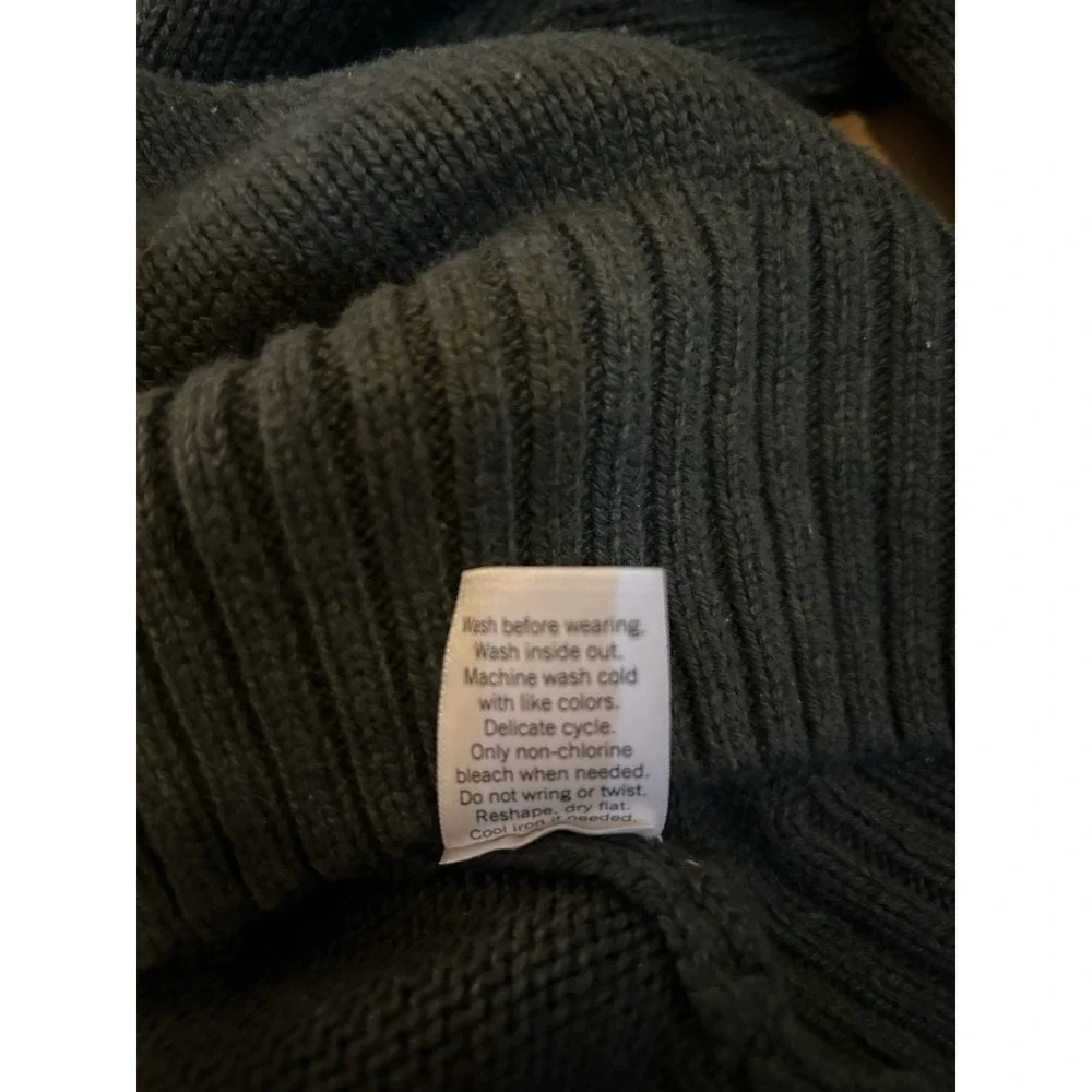 Sonoma Pullover Sweater Men XXL Forest Green 1/4 Zip Long Sleeve Mock Neck